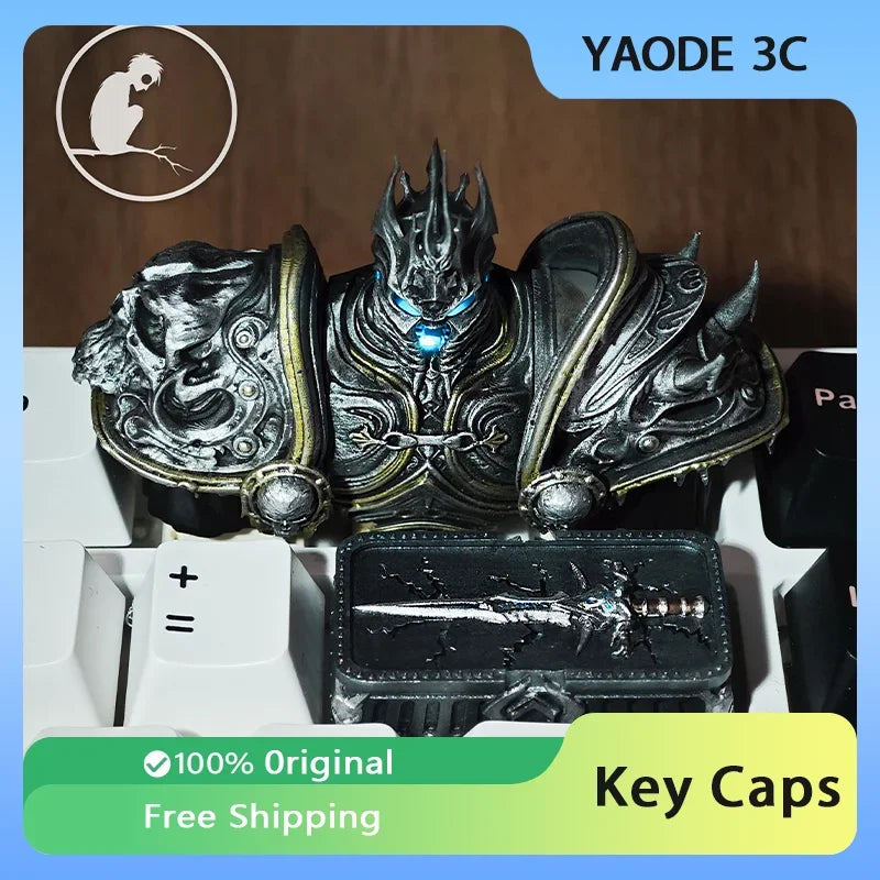 Warcraft Theme Keycap Frostmourne Keycaps Handmade Resin Backlit Key Cap MX Switch Customized Mechanical Keyboard  Accessories