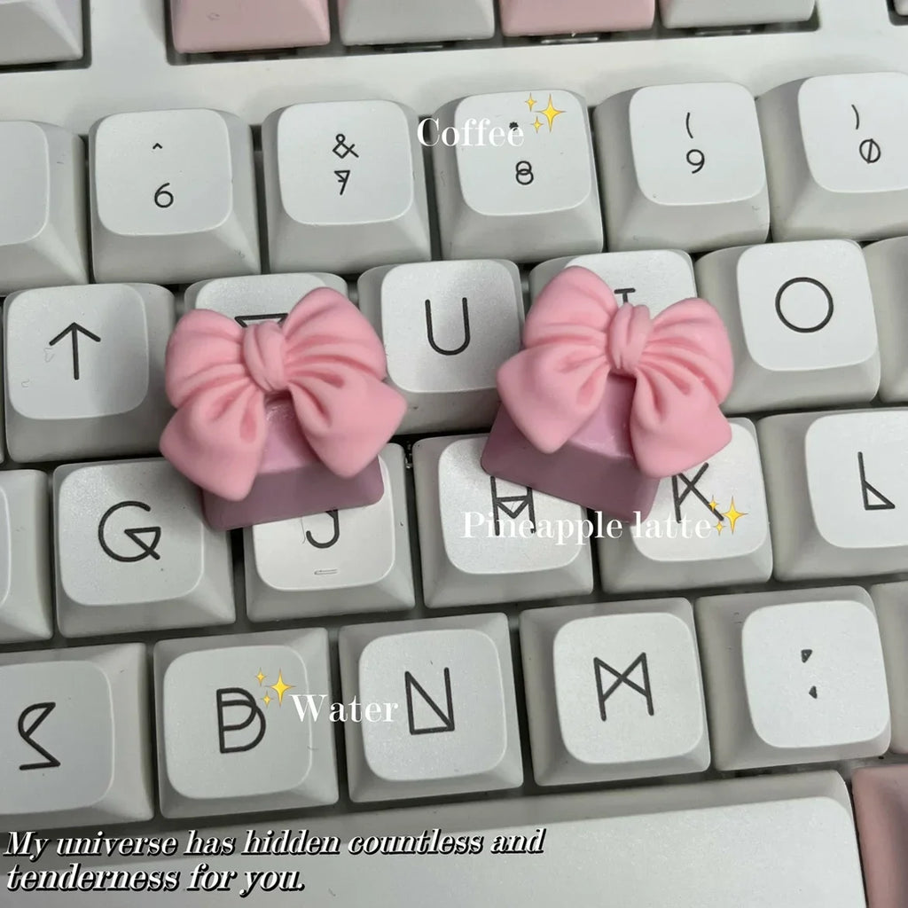 DIY Handmade Customized Cute Butterfly Keycaps Cross Axis Game Girl Pink Game Mechanical Keyboard Keycaps