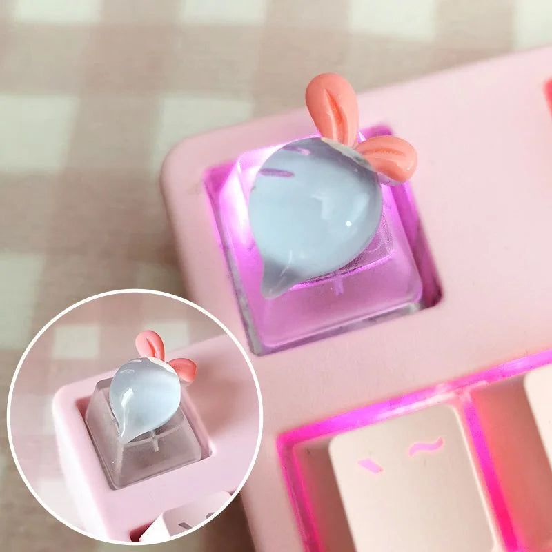 Diy Fruit Transparent Keycap for Cherry Axis Mechanical Keyboard Special Pink Strawberry Peach ESC Supplement OEM R4 Keycap