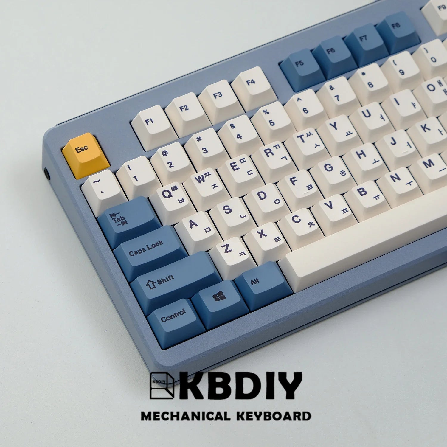 KBDiy 145 Keys/Set PBT Apricot Yellow Keycap Korean Cherry Profile Keycaps for Mechanical Keyboard 7U DIY Custom for GMK67 GMK75
