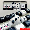 Cartoon anime panda keycaps cute gifts cherry shaft decoration PBT mechanical keyboard exclusive
