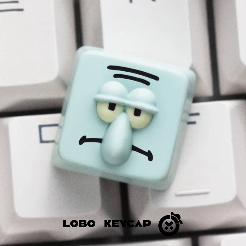 Cute Anime Keycaps 3D Resin Sea Star Pink Handmade Keyboard Caps Customized Artisan Keycaps for Mechanical Keyboard Accessories
