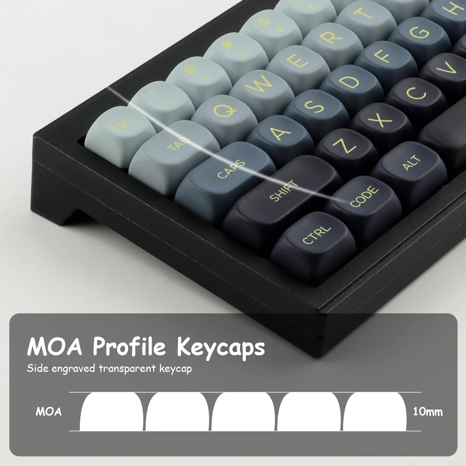 Mountain Range Keycap Set PBT MOA Profile DYE-Sublimation 143 Keys for Mechanical Keyboards