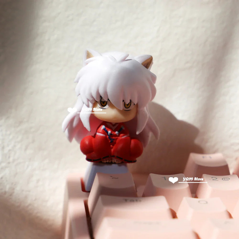 Anime Keycaps For DIY Cherry MX Switch Mechanical Keyboard Caps Cartoon Inuyasha Killing Pill Keycap Kawaii Pink R4 ESC Keycap