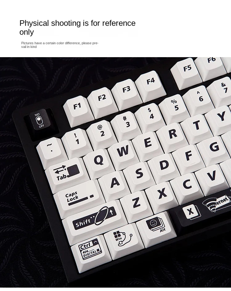 BarbarousGiGi PBT Original Profile Thermal Sublimation Cross Shaft Axis Switch 139 Key Caps for Custom Mechanical Keyboard Caps