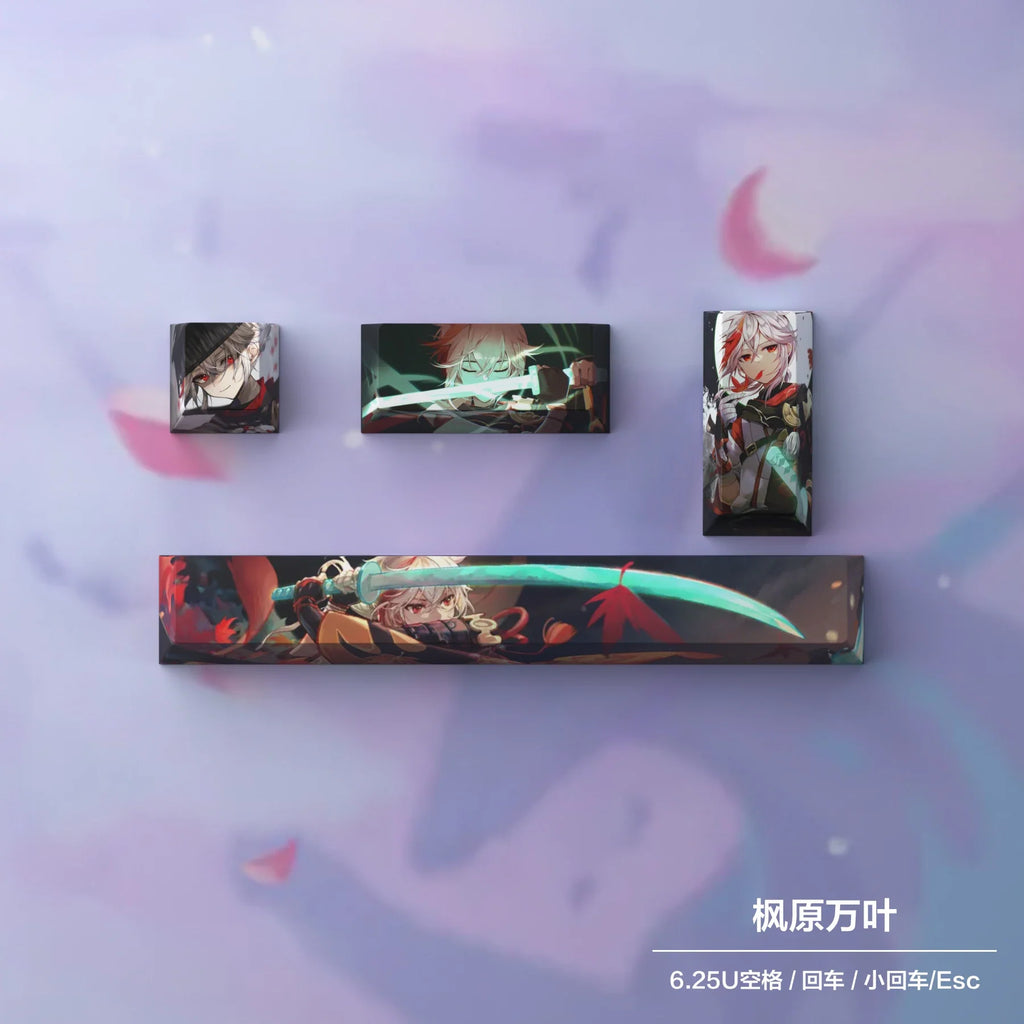 New Genshin Impact Keycaps DIY Anime Keyboard Cap Cherry Profile Pbt R4 Customl Mechanical Keyboard Decorative Accessories Gifts