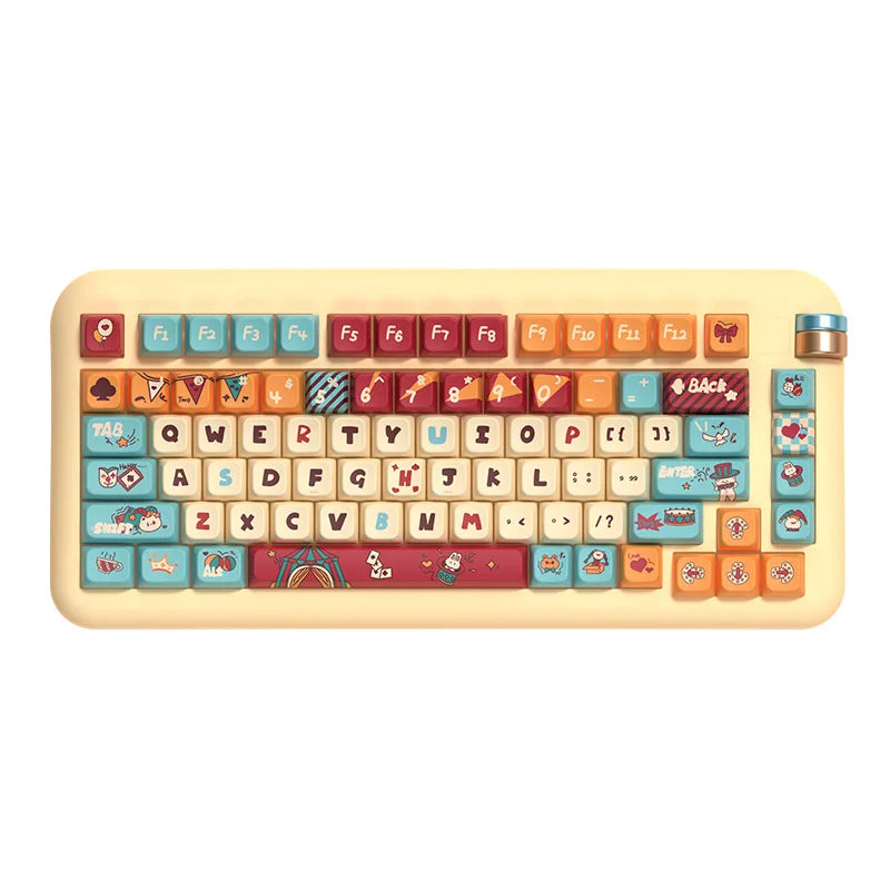 Cat Circus Theme Keypad 138/158key Mda Cherry Profile Pbt Hot Sublimation Mechanical Keyboard Animation Peripheral Game Keycap