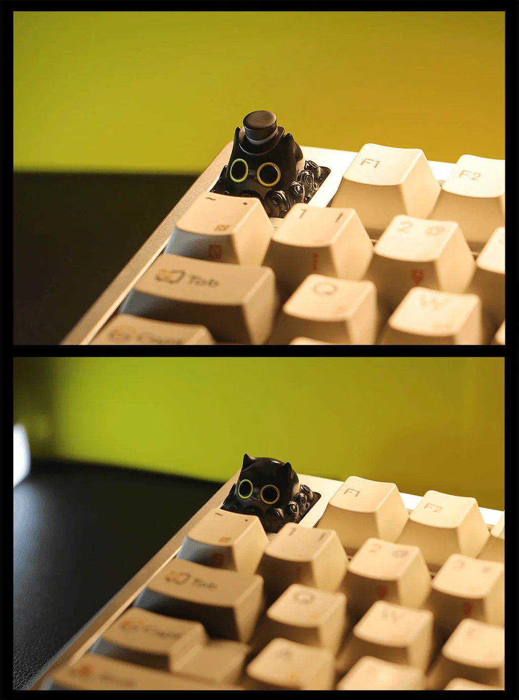 Cute Octopus Cat Artisan Keycap Custom Resin Point Keyboard Cap Cherry MX 1U Handmade Anime Key Cap for Mechanical Keyboard Gift