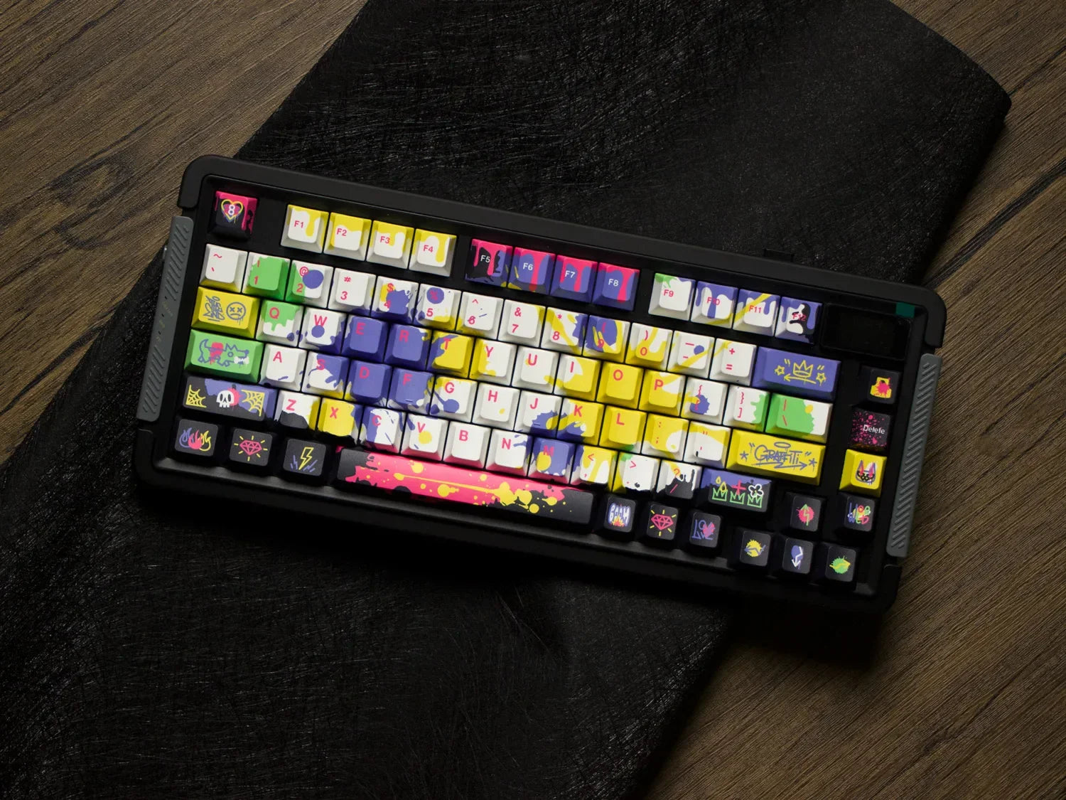 Graffiti Keycap Set Cherry Profile PBT Dye-sublimation Keycaps for Mechanical Keyboard Mx Swich 61/64/68/84/87/104/108 키캡