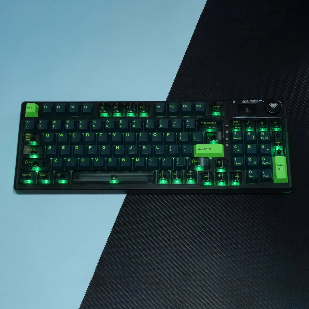 Cherry Profile 222 Keys ABS Keycaps Transparent PC Keycaps Double Shot Keycaps for Gateron MX Switches Mechanical Keyboard