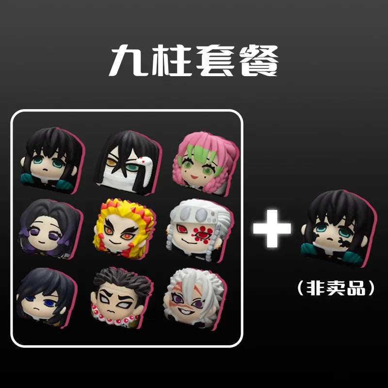 Demon Slayer Mechanical Keyboard Keycap Kamado Tanjirou Agatsuma Zenitsu Hashibira Inosuke Anime Resin Keycaps Custom Gifts