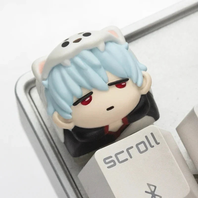 Anime Keycaps Cute Resin Keycap Cherry Profile Custom Artisan Keycaps for Mechanical Keyboard Key Caps Switch Opener Gamer Gifts