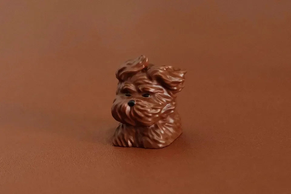 Kawaii Schnauzer Keycaps ABS Resin Personalized Mechanical Keyboard Accessories Puppy Animal Cherry MX 1U Handmade Keycap Gifts