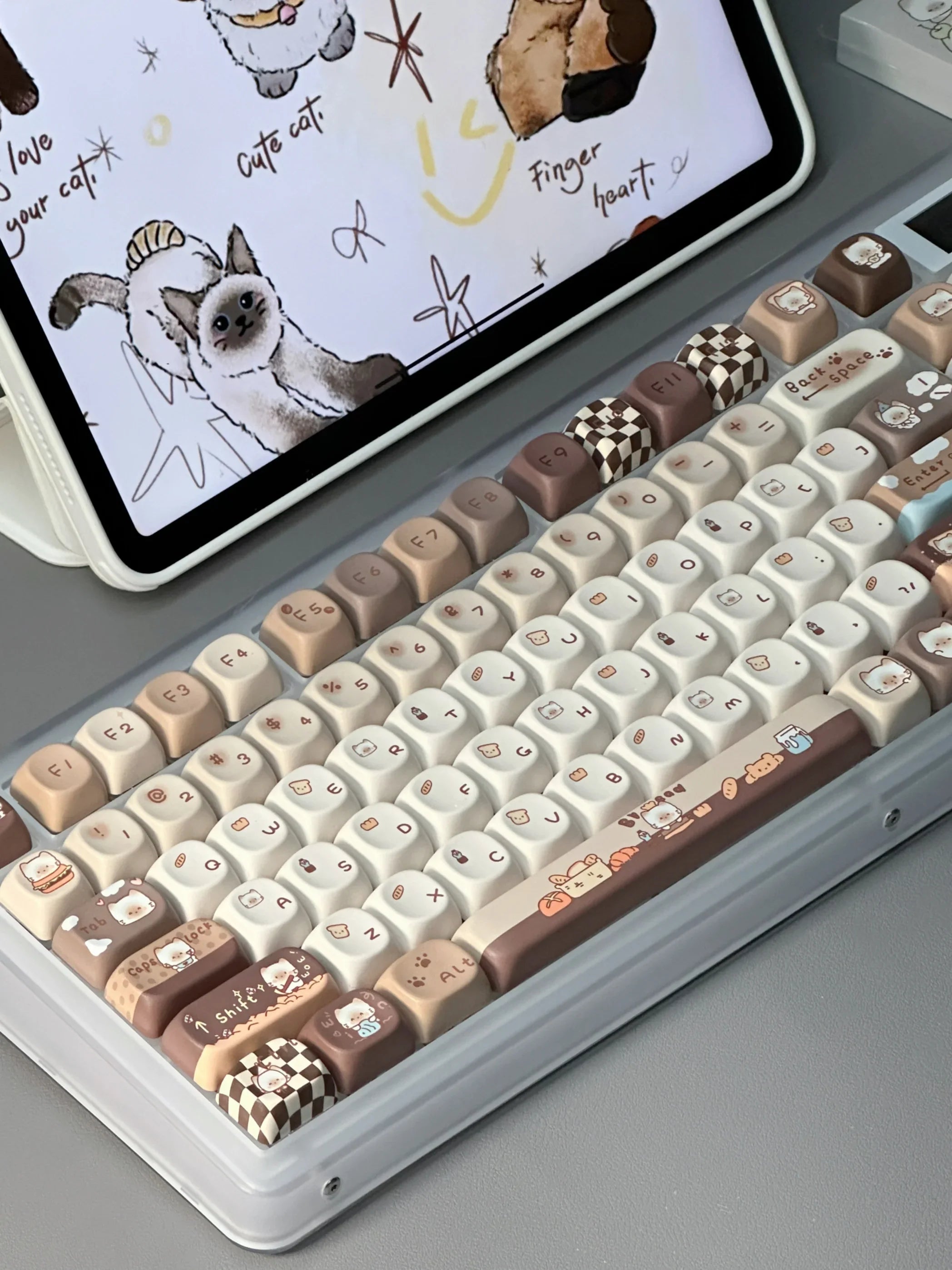 Keycap class moa keycap mechanical keyboard custom keyboard keycap cute round key bluetooth key