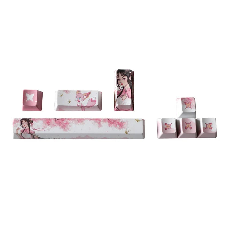 DIY Mechanical Keyboard PBT OEM Profile Direction ESC Enter Keycap Five Sides Dye Subbed Keycap for Cherry MX Switch
