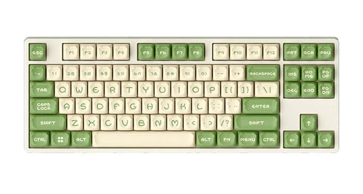 AKKO cute bear head theme keycaps PBT material two-color injection molding school office mechanical keyboard keycaps