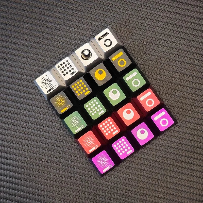Glass Heart Keycap Custom Point Aluminum Alloy Color Glass Artisan Key Cap Cherry Profile MX Switch Mechanical Keyboard Keycap
