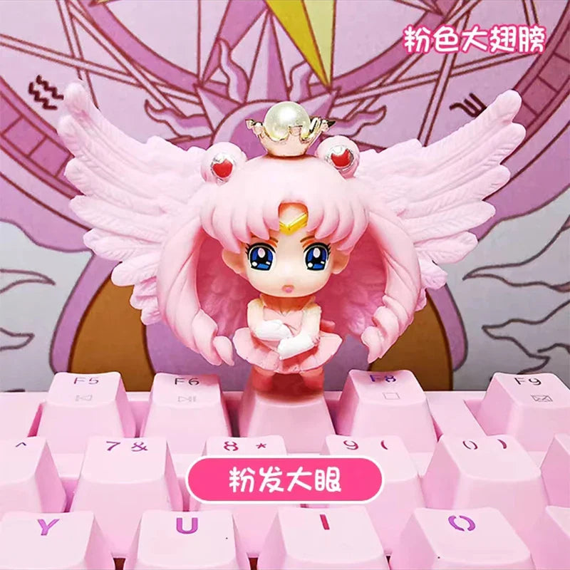Handmade Customized PBT Keycaps Personality Mechanical Keyboard Keycap Beautiful Girl Cartoon Anime Modeling Keycaps ESC Key