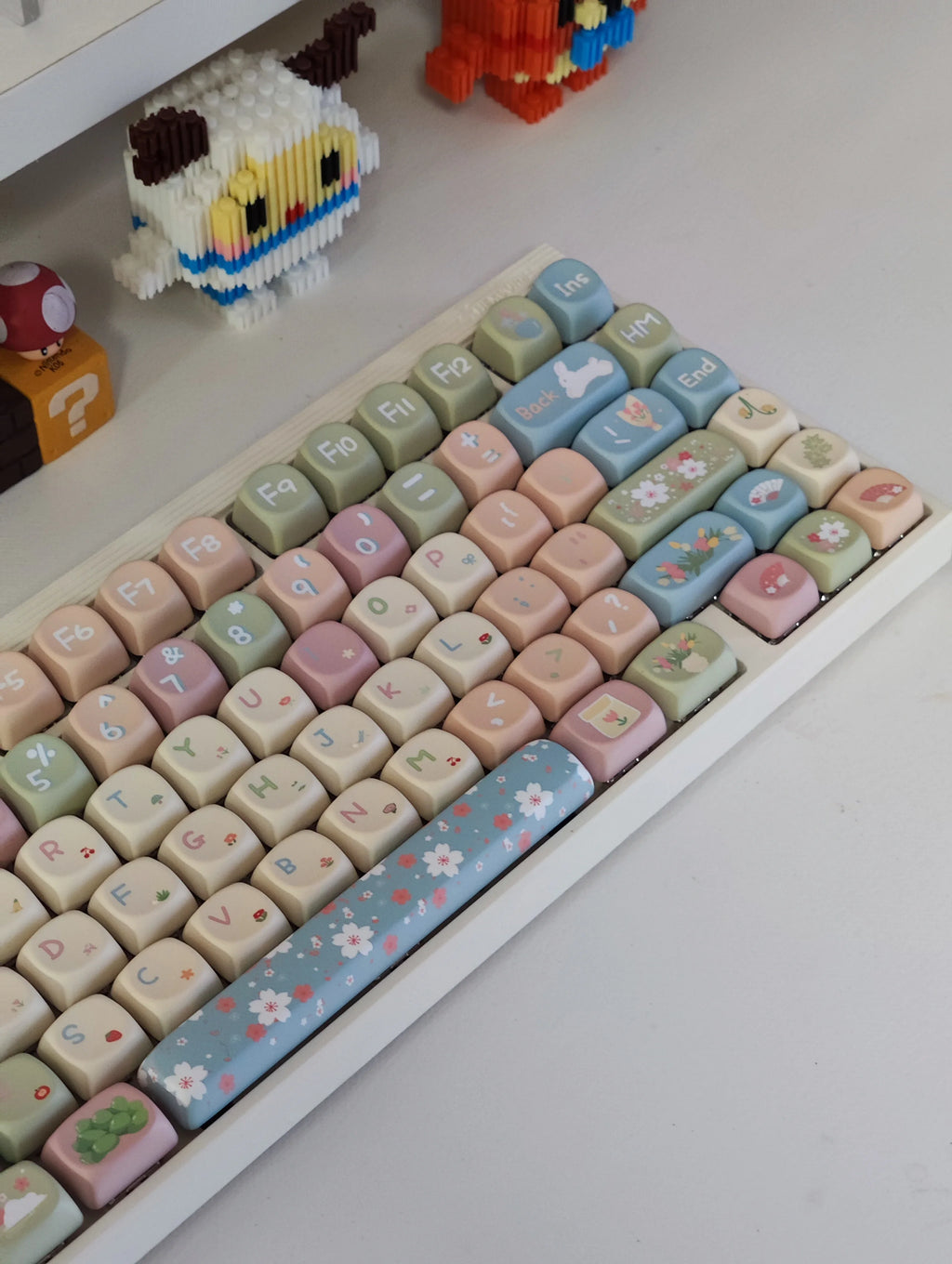MOA Keycaps Cute Alice Keycaps Cute Keycaps 141 Keys PBT Sublimation Mechanical Keyboard Cap 2.25 U 2.75U
