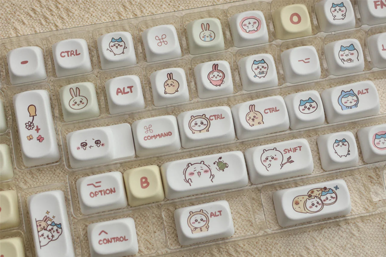 144 Keys/set Kohachi Keycaps MOA Profile GMK PBT Cute Anime Keycaps for Mechanical Keyboard Dye Sublimation Gaming Keycap