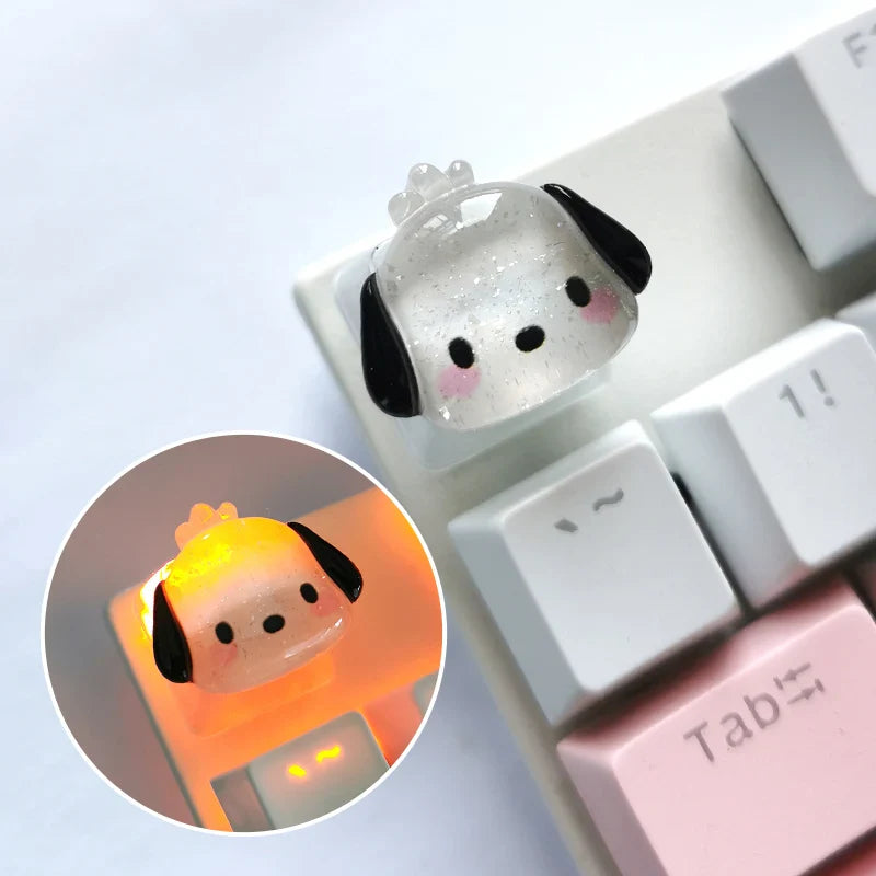 DIY Keycap Cute Cartoon Melody Coolomey Translucent Cross Mechanical Keyboard ESC Base Translucent Keycap