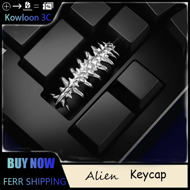 Alien Keycaps Face Bugs Customised Copper Alloy SHIFT Keys 2.25U Phillips Switch Handmade Gift Personalized Cool Facehugger