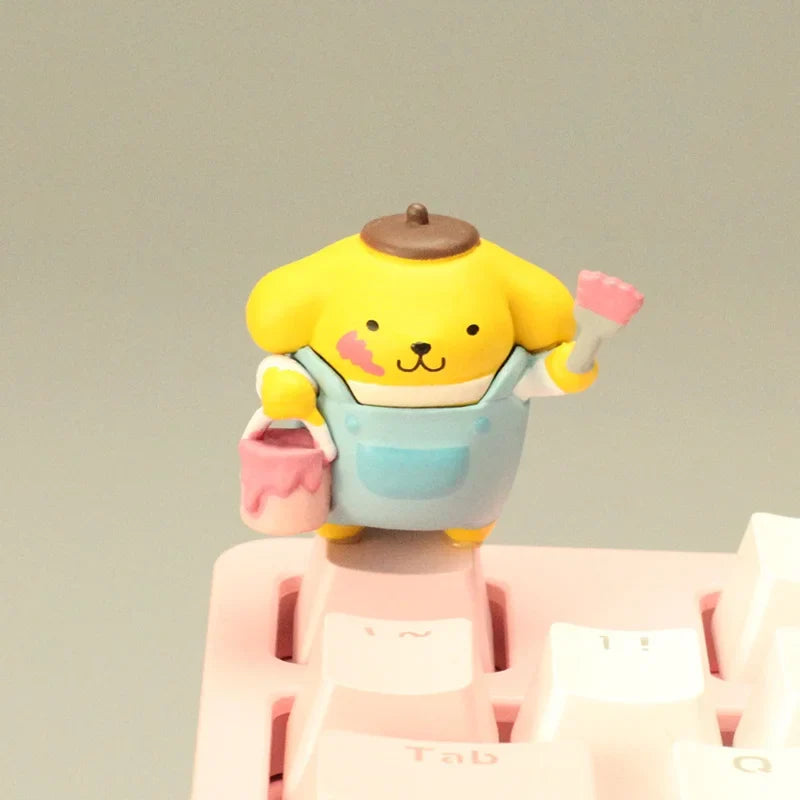 Diy Whitewasher Kitty Personalized Keycap Melody Cute Big Ear Dog R4 Mechanical Keyboard Keycap