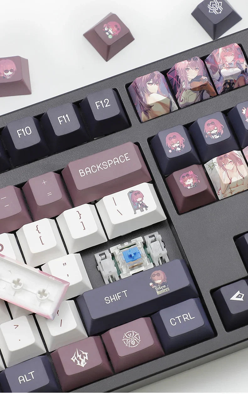 Honkai: Star Rail Anime Artisan Keycap Kafka Cute Cartoon 137key Customized Cherry Profile Keycap PBT Gaming Mechanical Keyboard