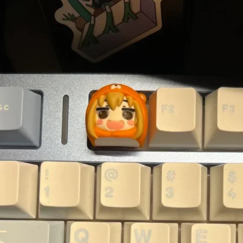 Himouto! Umaru-chan Anime Keycaps Resin 3D Handmade Personalized Role Doma Umaru Mechanical Keyboard Orange Artisan Keycap Gifts