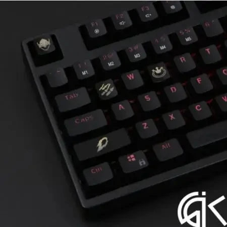 4 pcs/set keysets backlight OW key caps ABS etched  Keycap shine-through for Overwatch gamer Mechanical Keyboard ANSI black