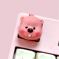 Cute 3D Cartoon Beaver Ruby Personalized Keycap for Mechanical Keyboard Pink ESC Decorative Keycap Loopy Keycap
