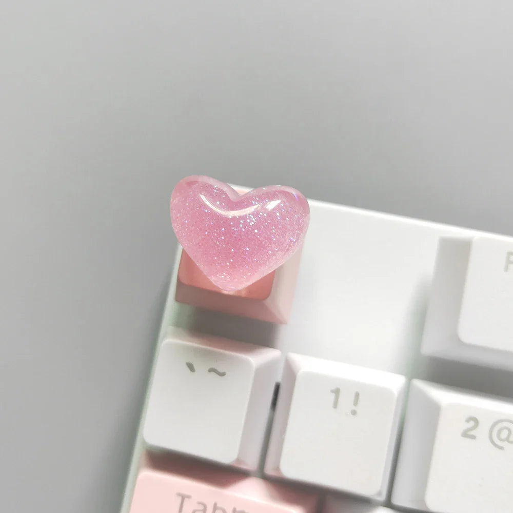 Personalized Keycaps Cute Wings Crystal Key cap Handmade Mechanical Keyboard R4 Keys PBT Color Keycaps Anime