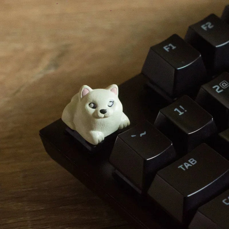 ECHOME Artisan Keycaps Shiba Dog Custom Animal Cute Keycap Resin Keyboard Cap Cartoon Pet KeyCap Mechanical Keyboard Accessories