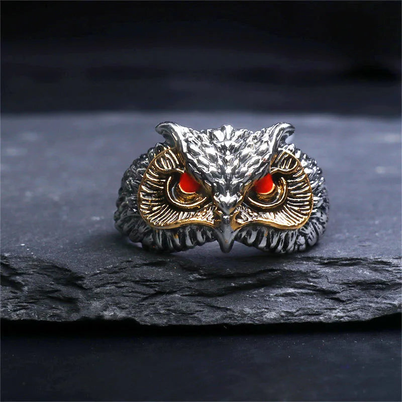 Retro Domineering Ethnic Style Fire-Breathing Dragon Ring Men\\'s Charm Open Ring Punk Motorcycle Rider Jewelry Accessories