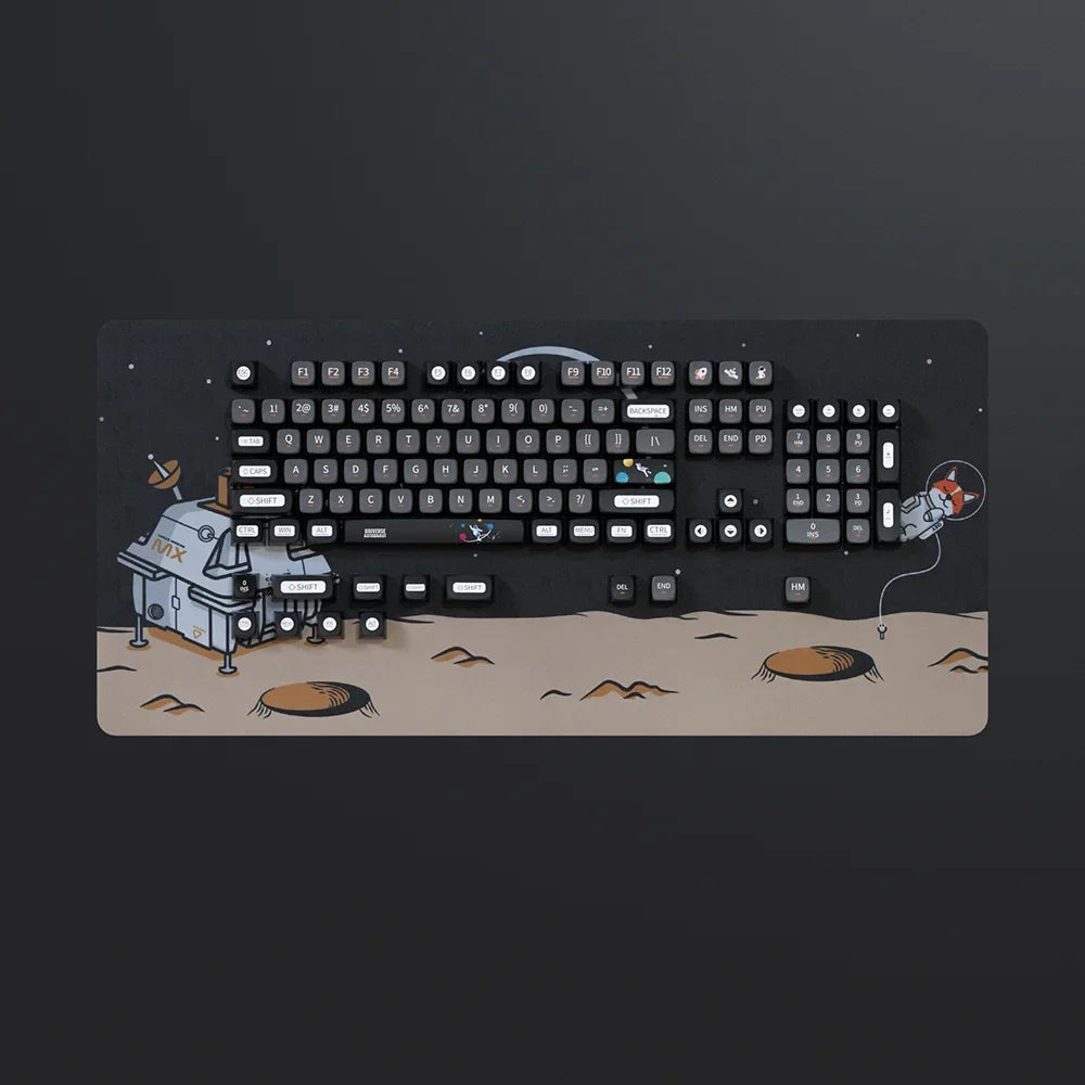 PIIFOX Shanshui Transparent Keycaps XDA Profile PBT Double Thermal Sublimation 117 Keys  Design Color-block Parts Customized DIY