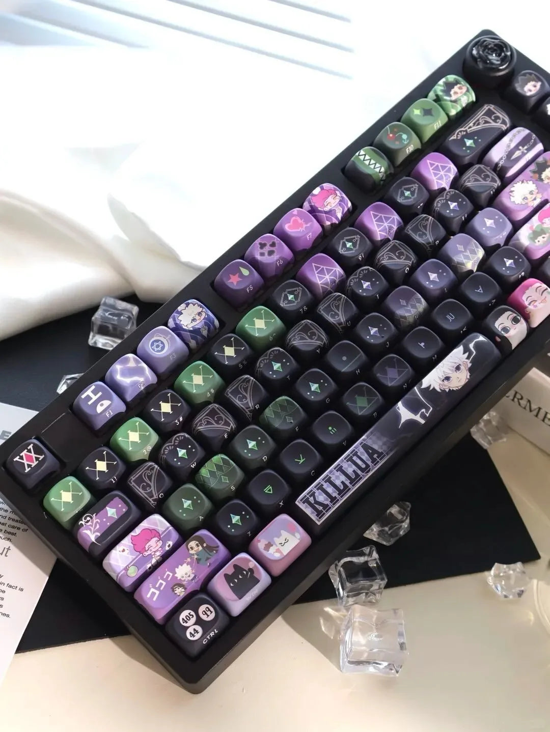 Hunter x Hunter Keycaps Anime Chreey Keycaps 142 Keys Gift Cute DYE Sublimation Mechanical Keyboard 2.25 U 2.75U for Alice
