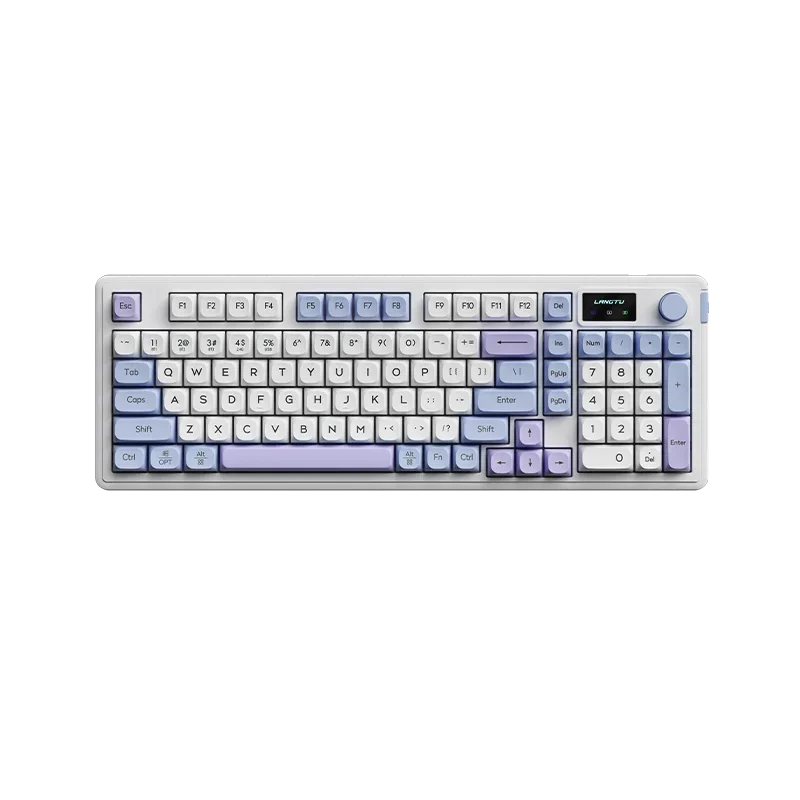 LANGTU L98 Membrane Keyboard Tri-mode Wireless Gasket Structure RGB Multifunctional Knob Customized Gaming Keyboard Pc Accessory