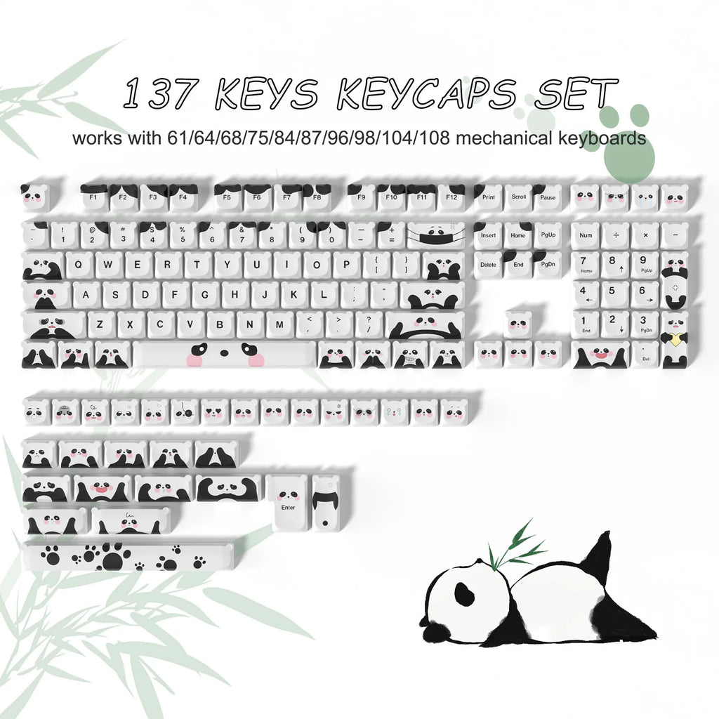 143 Keys Pink Cherry MOA Profile PBT Keycaps Dye Sub Customs  Key caps for 61/87/104 Cherry MX Switch Gaming Mechanical Keyboard