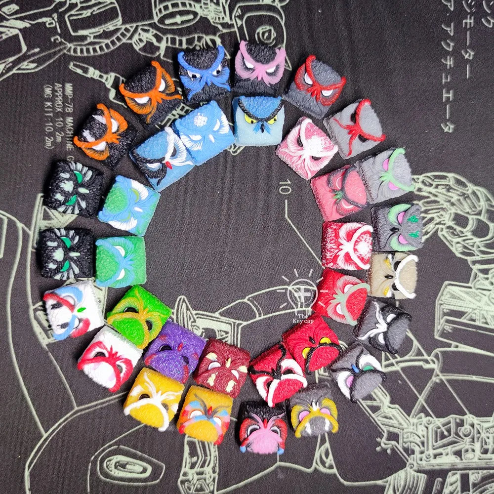 Owl Resin Keycaps Customized Replica with Personalized Translucent Creativity SA Cherry Profile Key Caps for Mechanical Keyboard