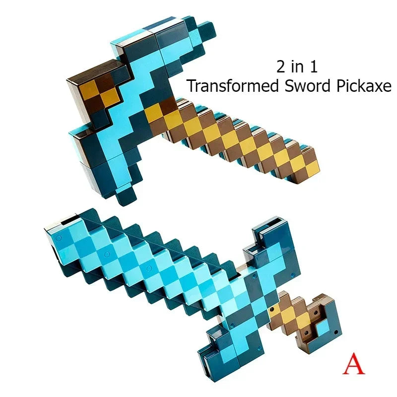 NEW Pixel Game Prop Models Torch and Color-changing Bottle Night Light Plastic Mineral Lamp Ornaments Holiday Party Gifts