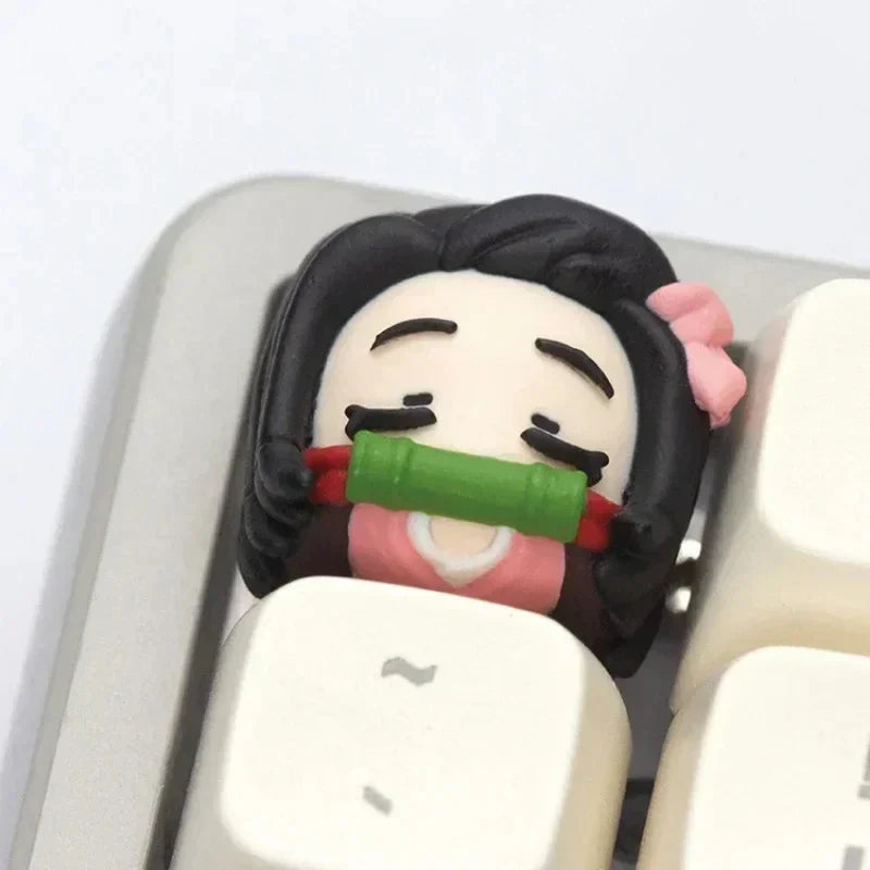 Anime Keycaps Cute Resin Keycap Cherry Profile Custom Artisan Keycaps for Mechanical Keyboard Key Caps Switch Opener Gamer Gifts