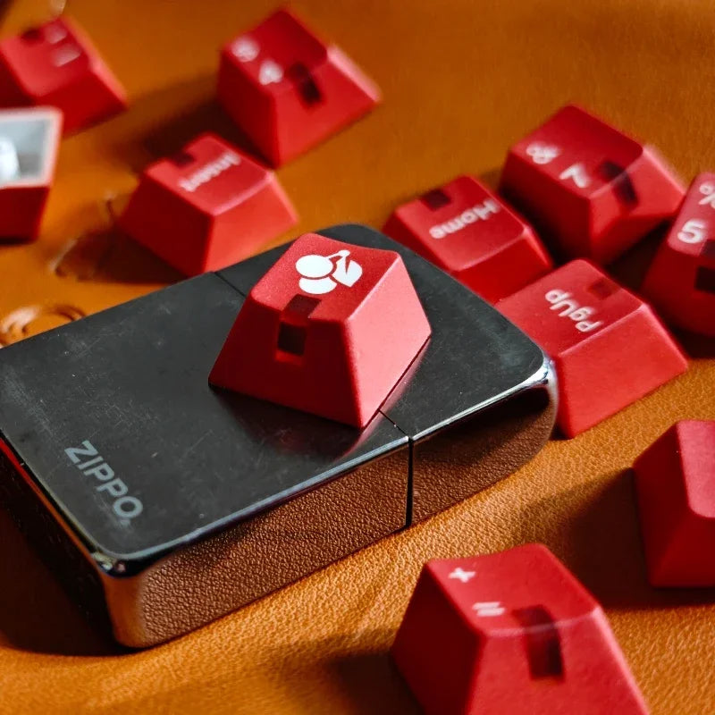 GMK Red Alert Theme Keycaps Cherry Profile PBT Thermal Sublimation Keycap Customized Keycaps Compatible with Mechanical Keyboard