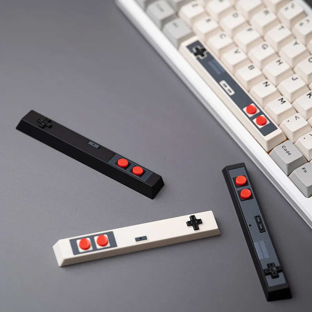 Retro Gamepad Keycap 6.25u spacebar Artisan Keycap ABS Material For MX switches for Gaming Mechanical keyboard Black White