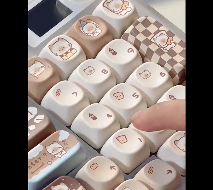 MOA Profile Keycap Cute Keycap Customization Gift PBT Keycaps 131 Keys COOL Cap Dye-Sub Mechanical Keyboard Keycap MX Switch