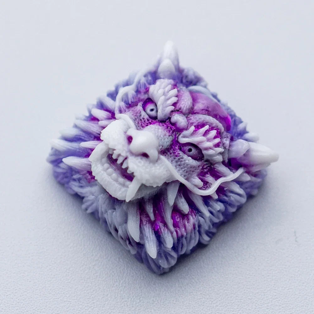 Dragon Head Keycap 3D Resin Artisan Keycaps for Mechanical Keyboard Custom Handmade Cool Gaming Keyboard Key Caps Accessories