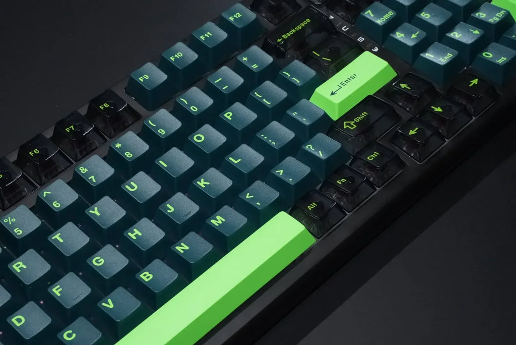 Cherry Profile Double Shot Keycaps 222 Keys ABS Keycaps Transparent PC Keycaps for Gateron MX Switches Mechanical Gamer Keyboard