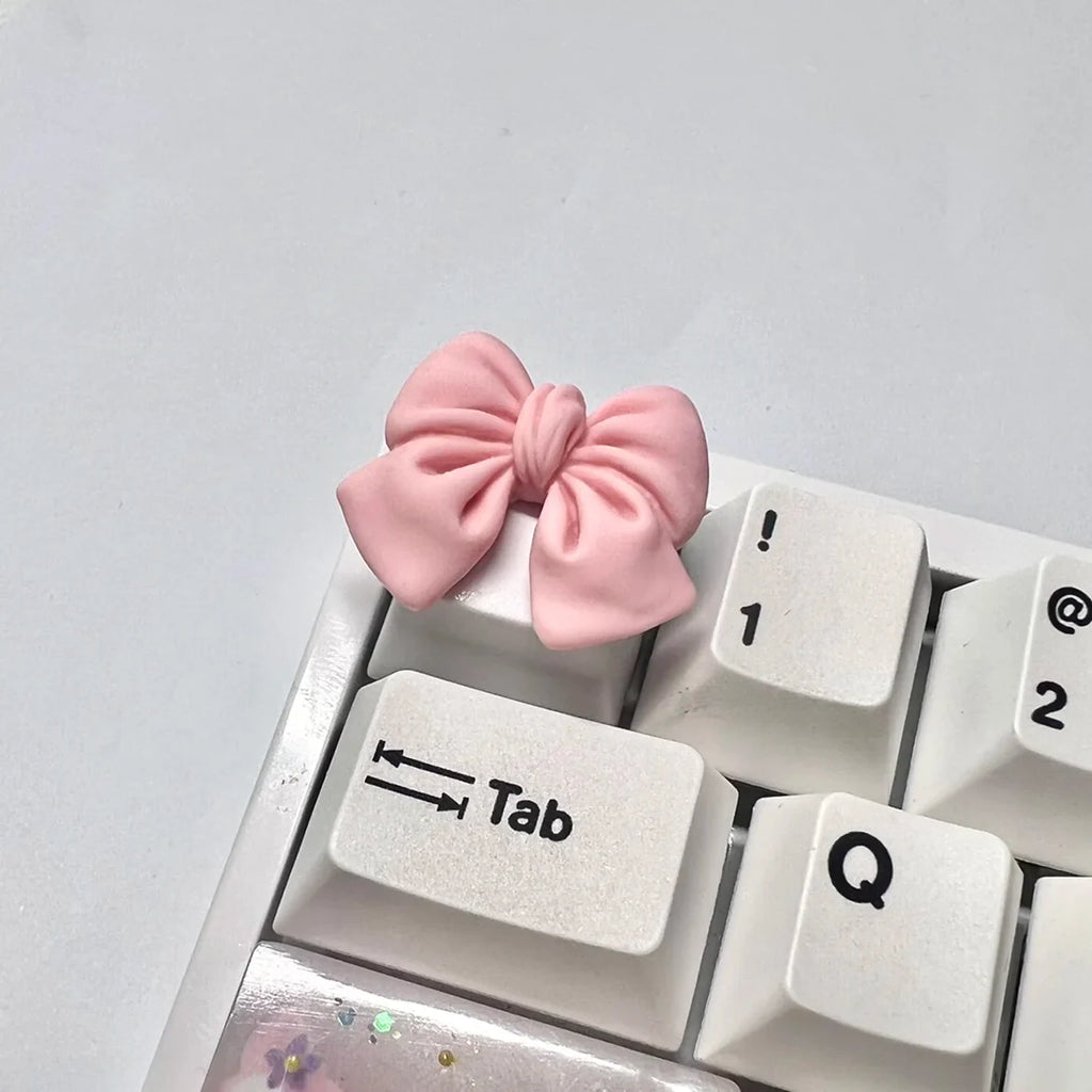 MiFuny Cute Bow Tie Keycap Anime Key Cap OEM R4 Keyboard Cap Custom Kawaii Key Cap for Mechanical Keyboard Accessories Gift