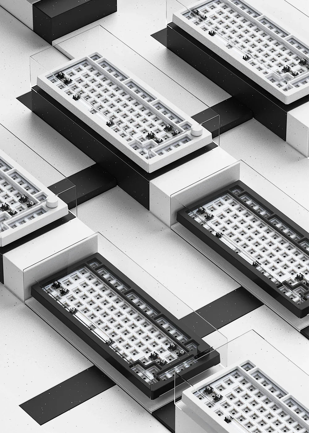 Akko 5075S VIA Kit 75% Barebone Keyboard Kit Custom Mechanical Gaming Keyboard RGB ANSI/ISO 3/5-Pin Hot-swappable Gasket Mounted