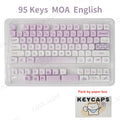 95 Keys MOA Profile PBT Keycaps for 61/64/68/84/75/87Keys Gaming Mechanical Keyboard AULA F75 GMK67 GMK87 Cartoon Cute Key Caps