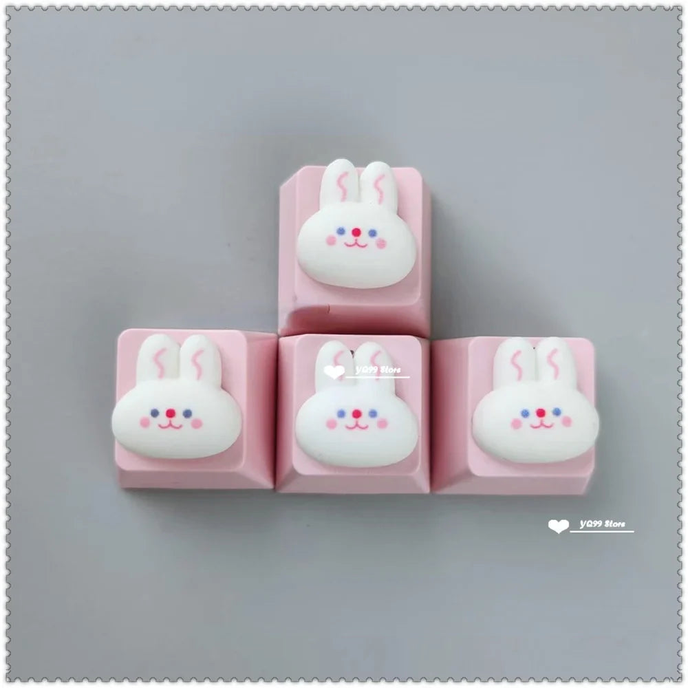 4pcs/set Lovely Cat Claw Key Cap Personality Cat Paw Keycaps for Mechanical Keyboard R4 Arrow Keys Pink Cute DIY Keycaps